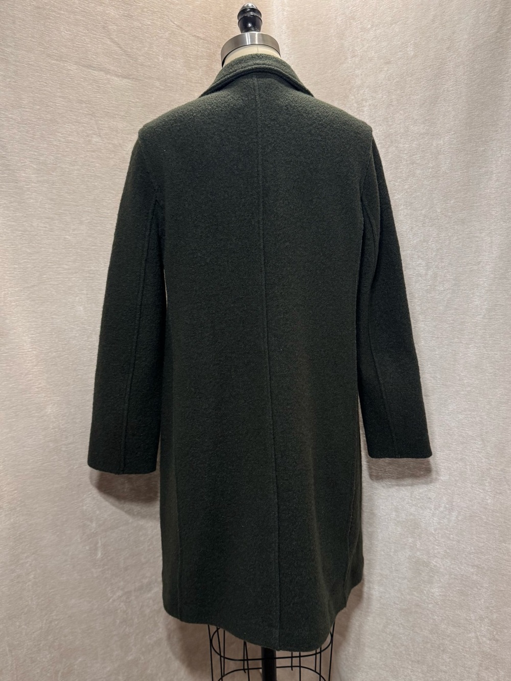 Women's JCrew Olive Green Daphne Wool Coat | 6 - Picture 7 of 11